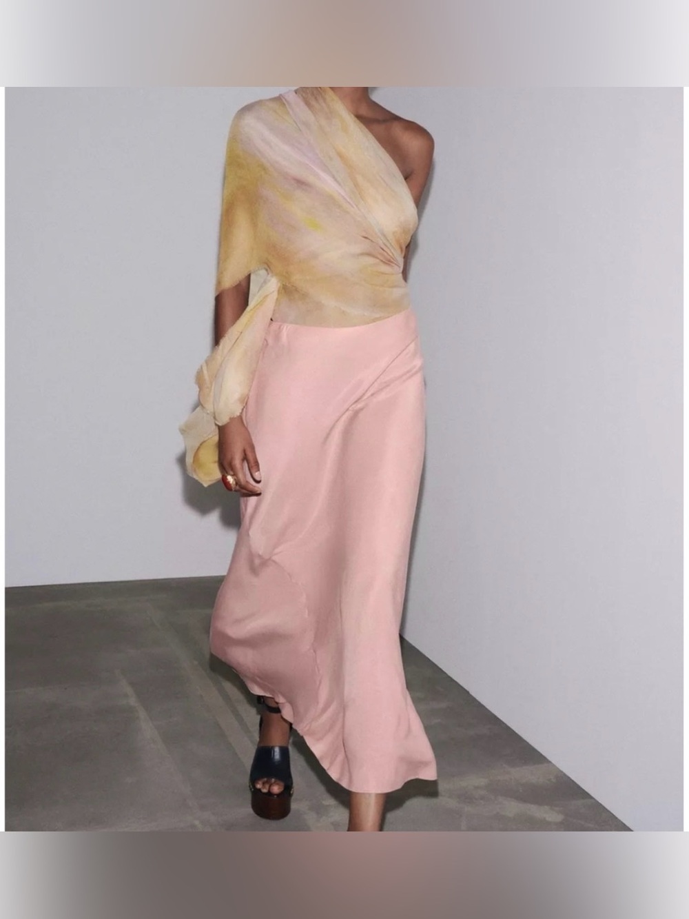 Zara - Collection Long Satin Skirt-Women’s -XS